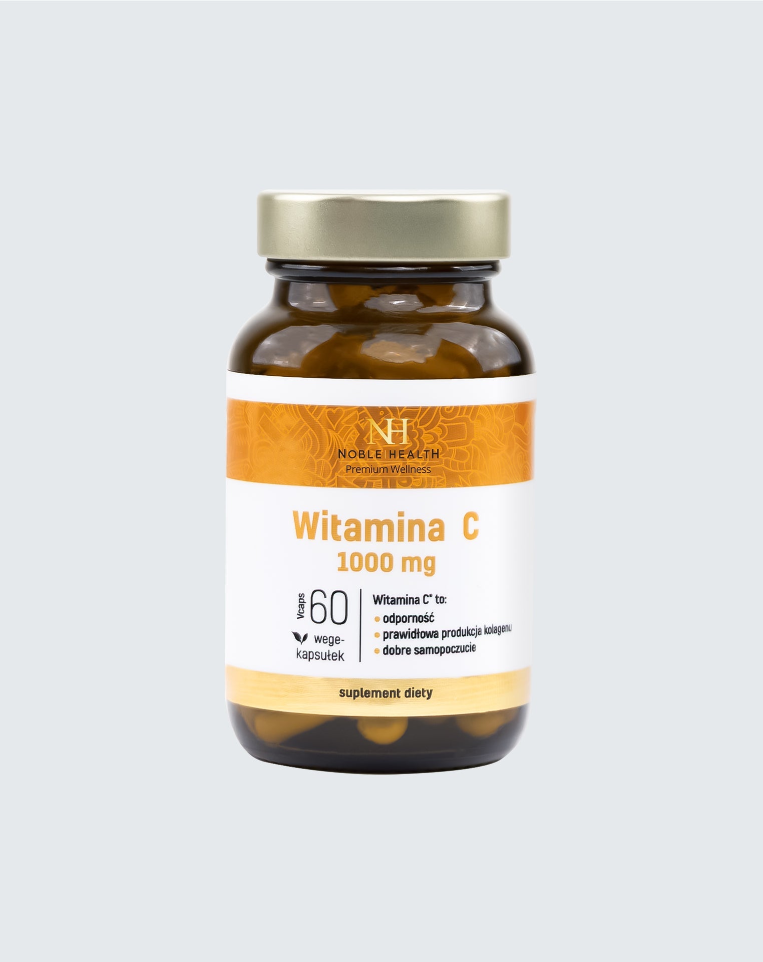 Vitamin C Noble Health Vegan kyselina L-askorbová 1000 mg 60 kapslí