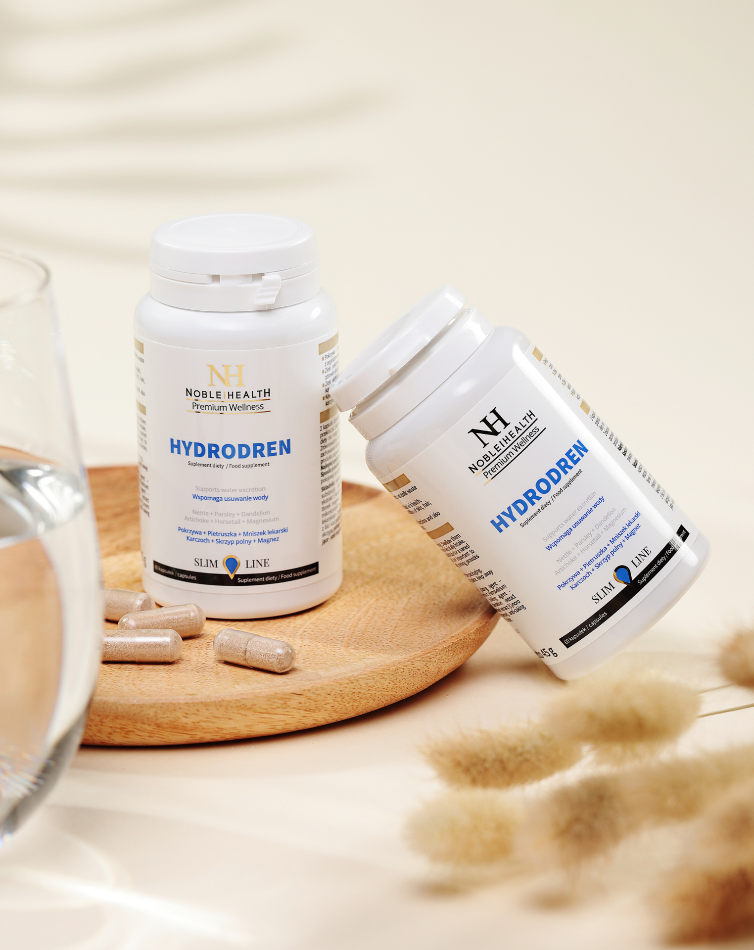 Hydrodren Noble Health Odstranění vody z těla redukce 60 kapslí