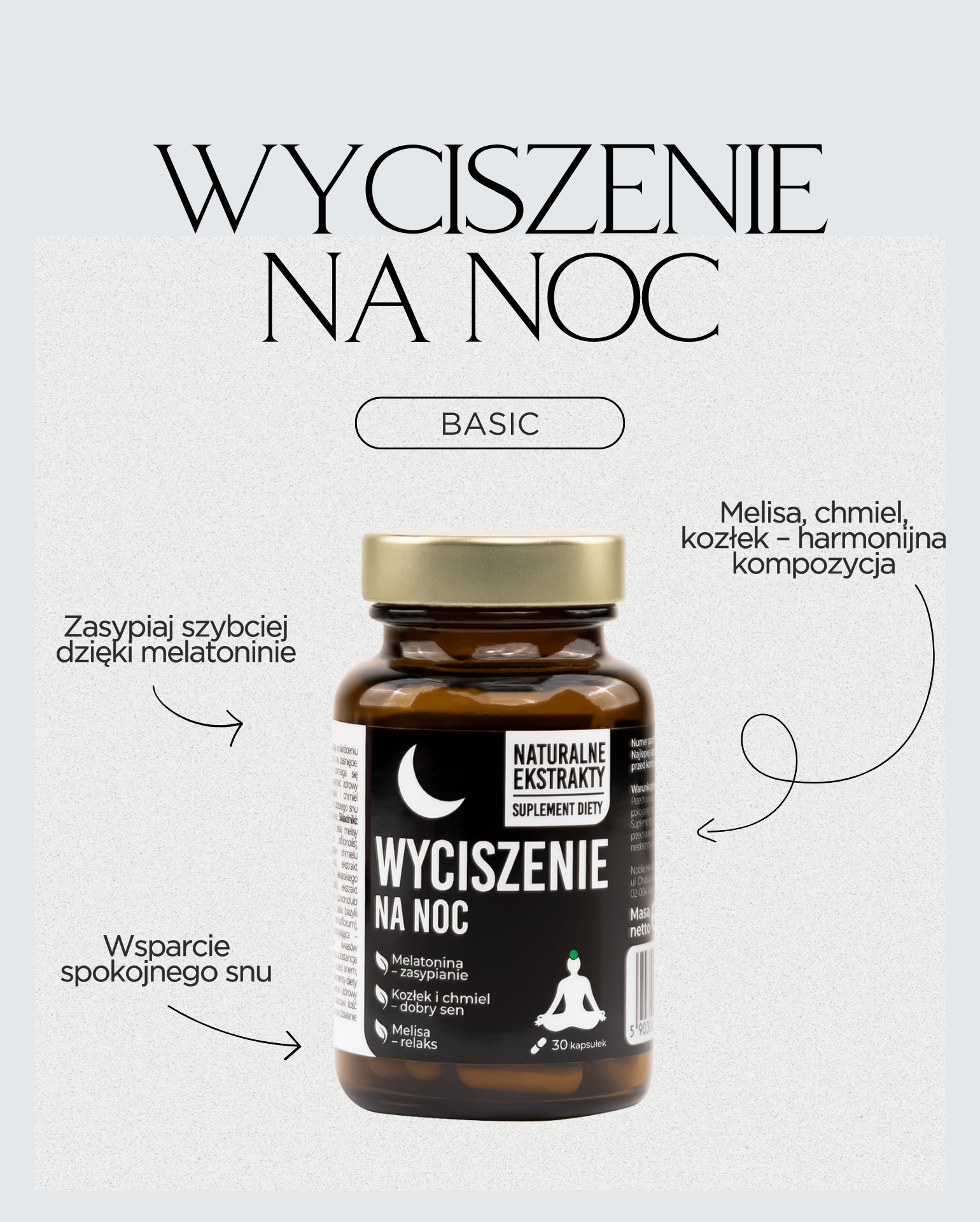 Uklidnění na noc Noble Health melatonin lepší spánek relaxace