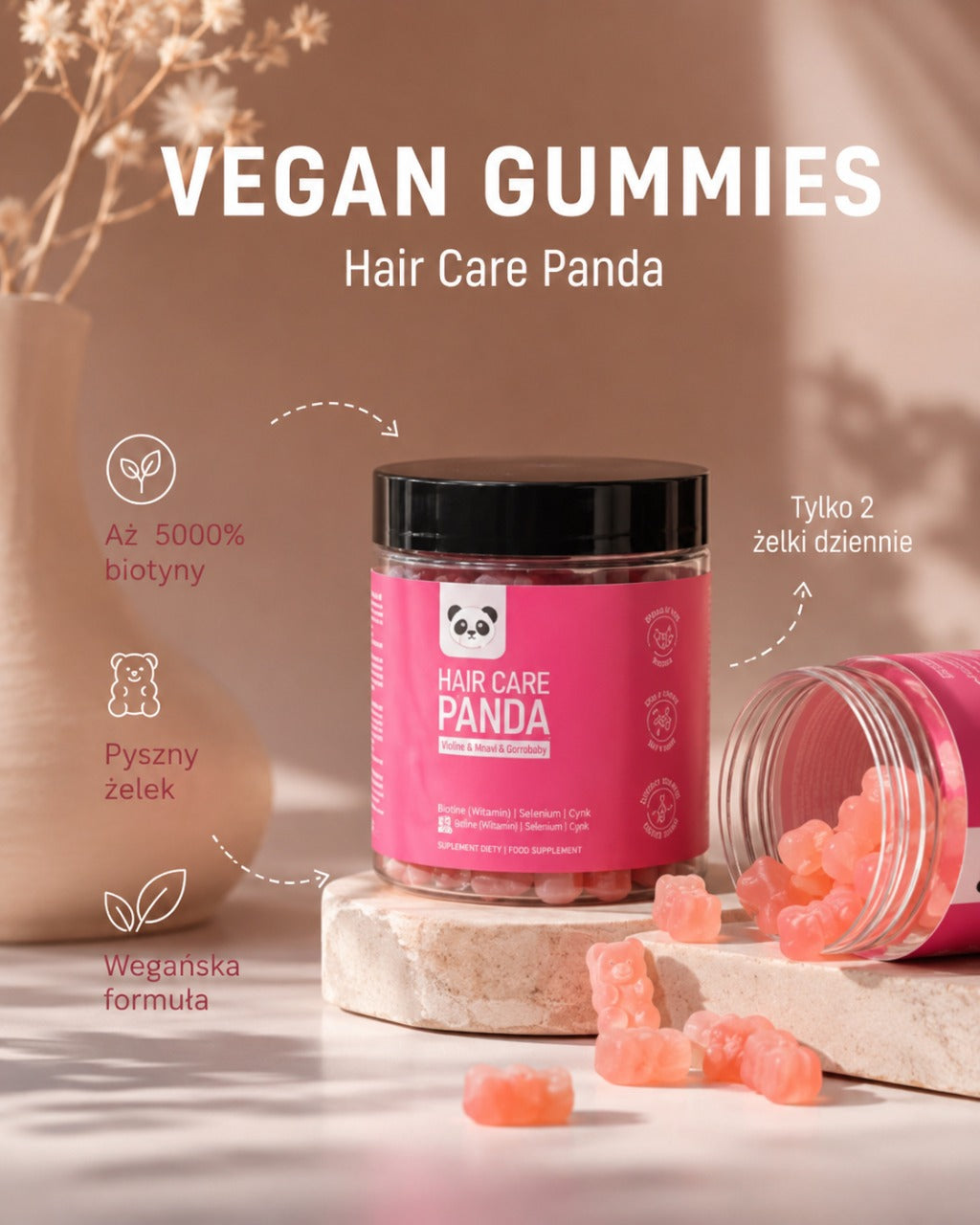 Vegan Gummies - Péče o vlasy Panda