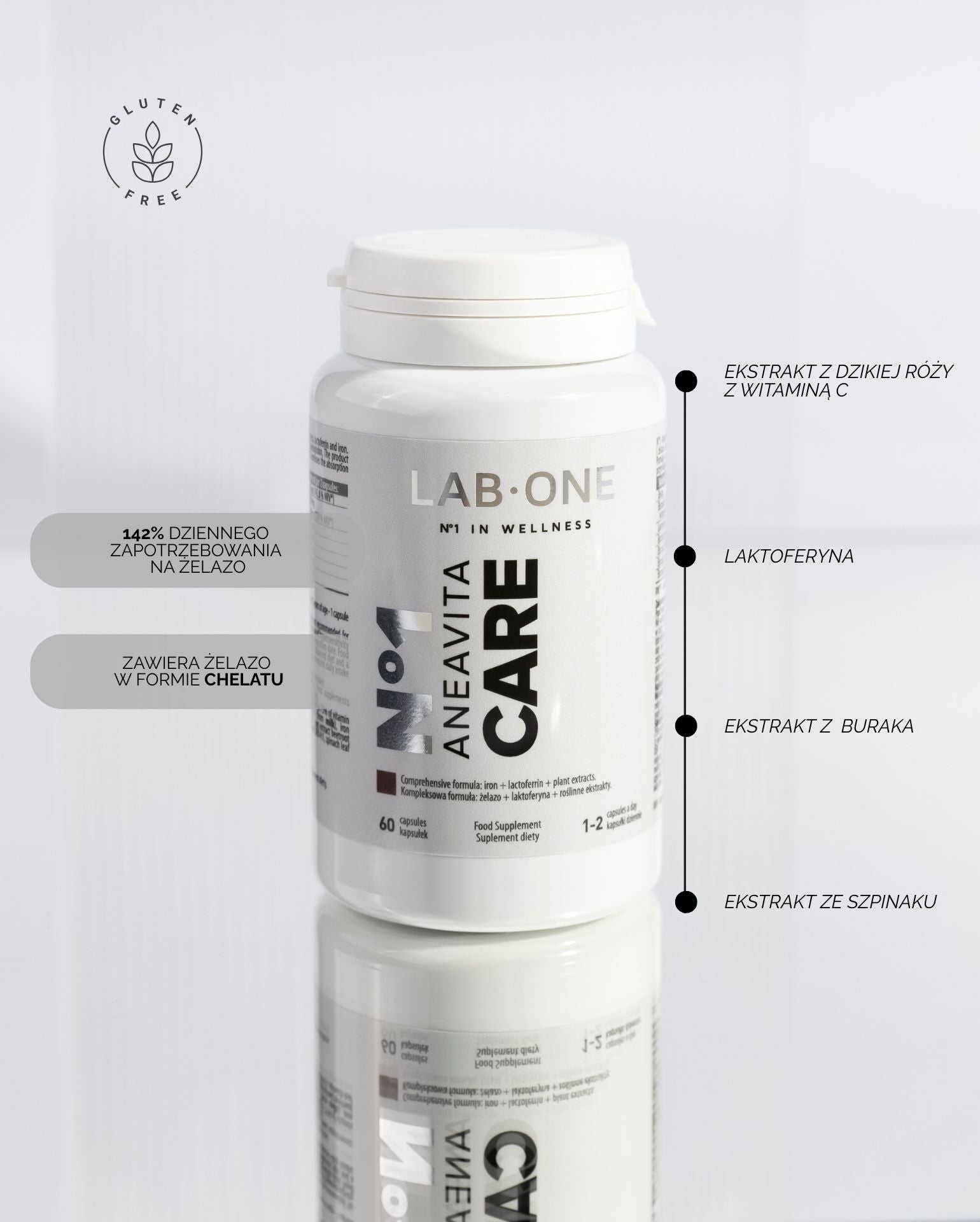 LAB ONE ANEAVITA CARE Přírodní železo Lactoferrin Vitamin C