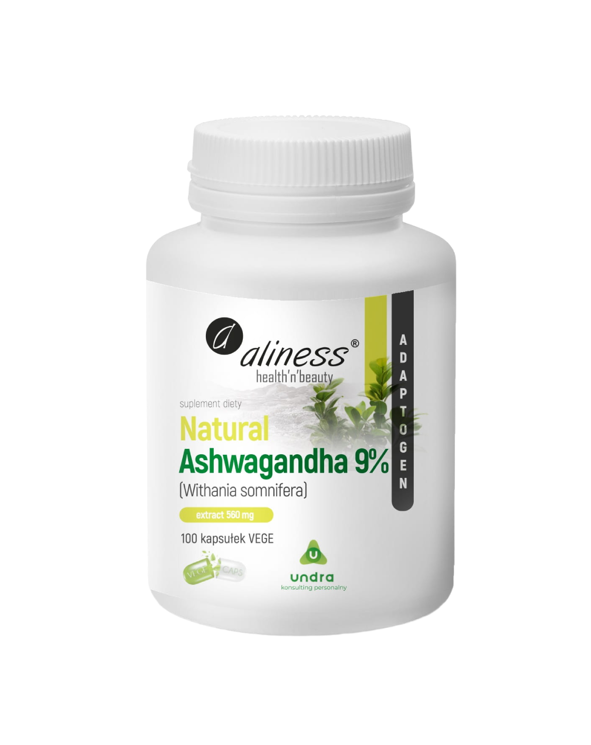 Ashwaganda 560mg 9% - Ainess Stresová paměťová energie