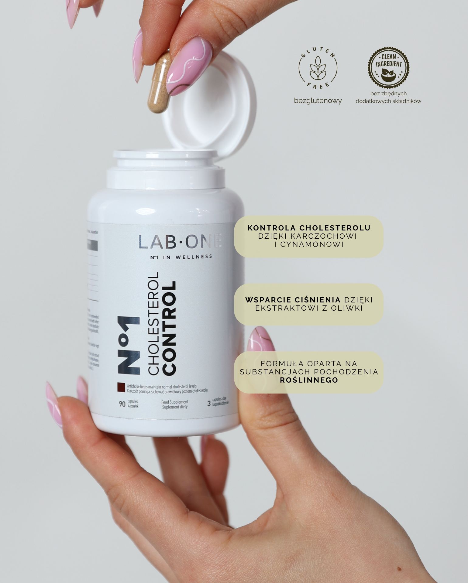 LAB ONE N°1 Cholesterol CONTROL snižuje cholesterol Artichoke 90 caps