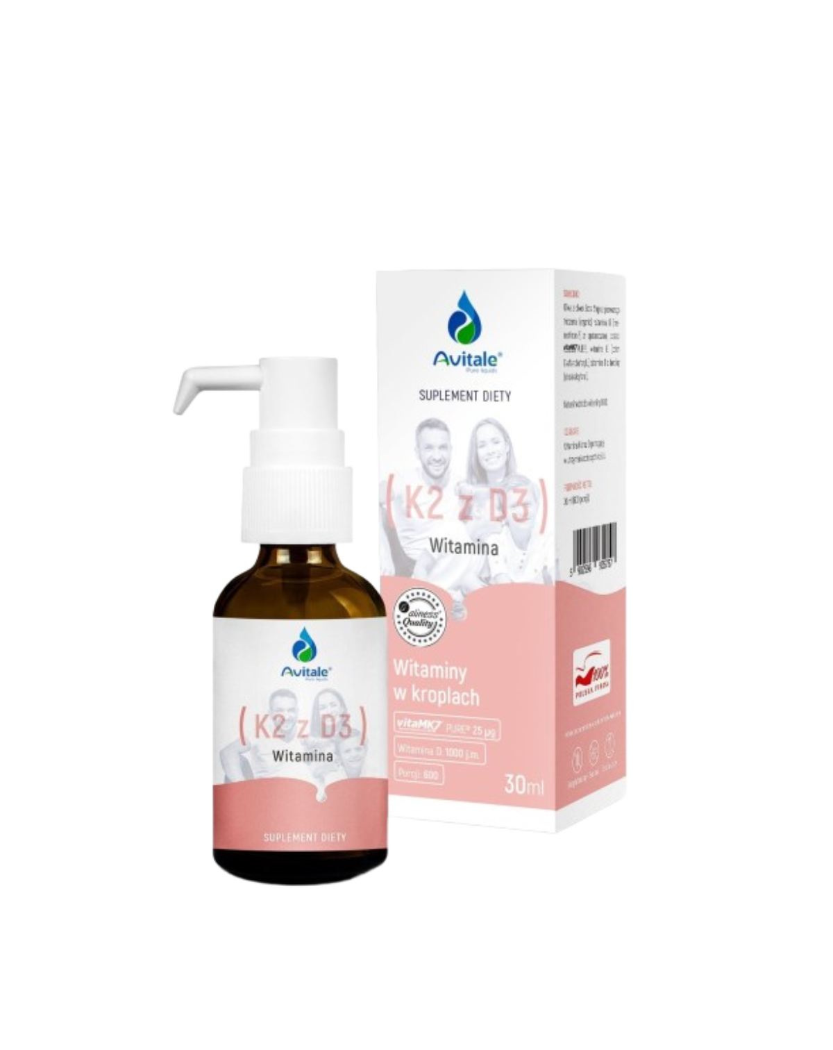 Avitale Vitamin D3 + K2 Forte MK7 - Aliness