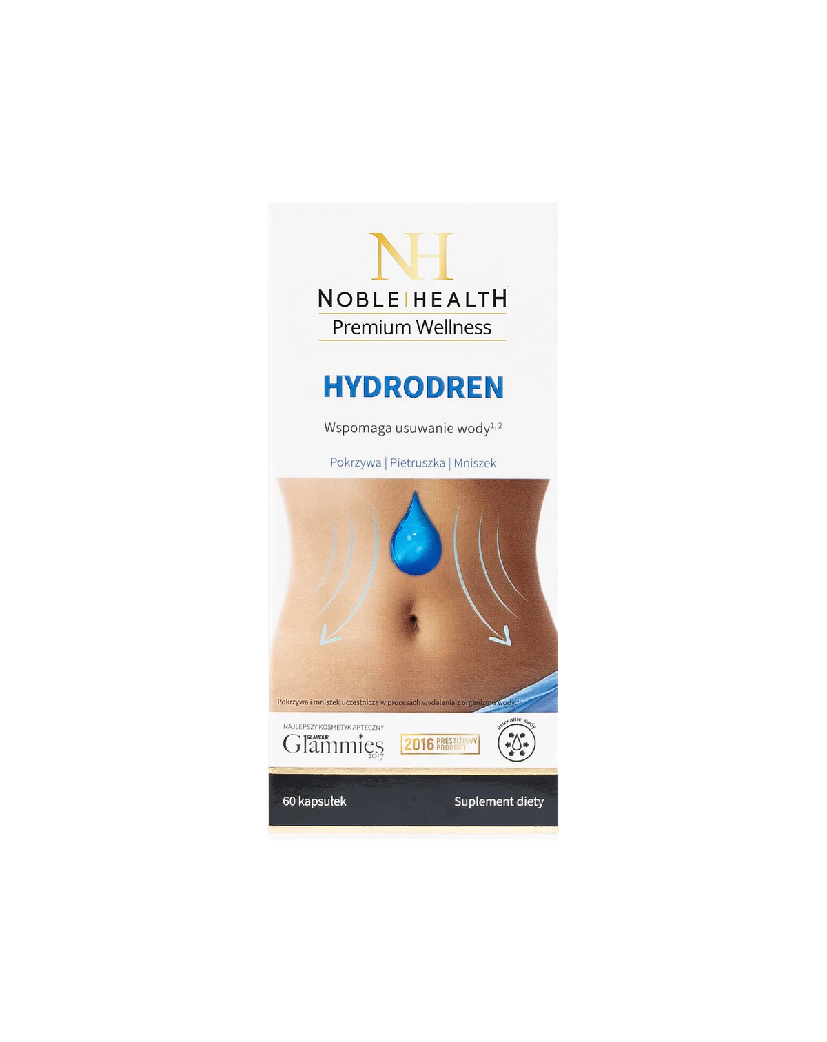 Hydrodren Noble Health Odstranění vody z těla redukce 60 kapslí