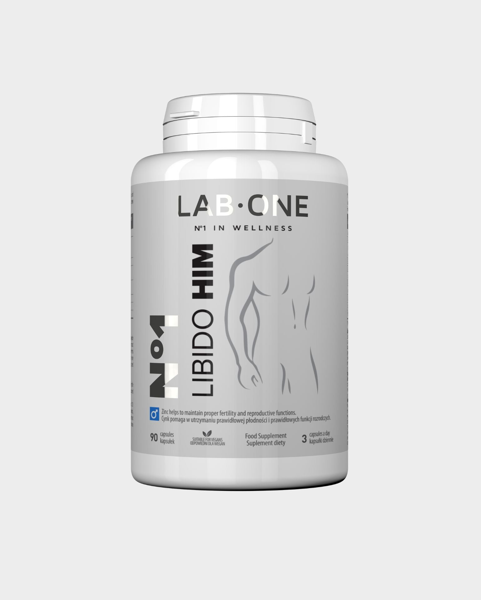 Lab One N°1 Libido Him L-Arginin ženšen na potenci erekce 90 kapslí