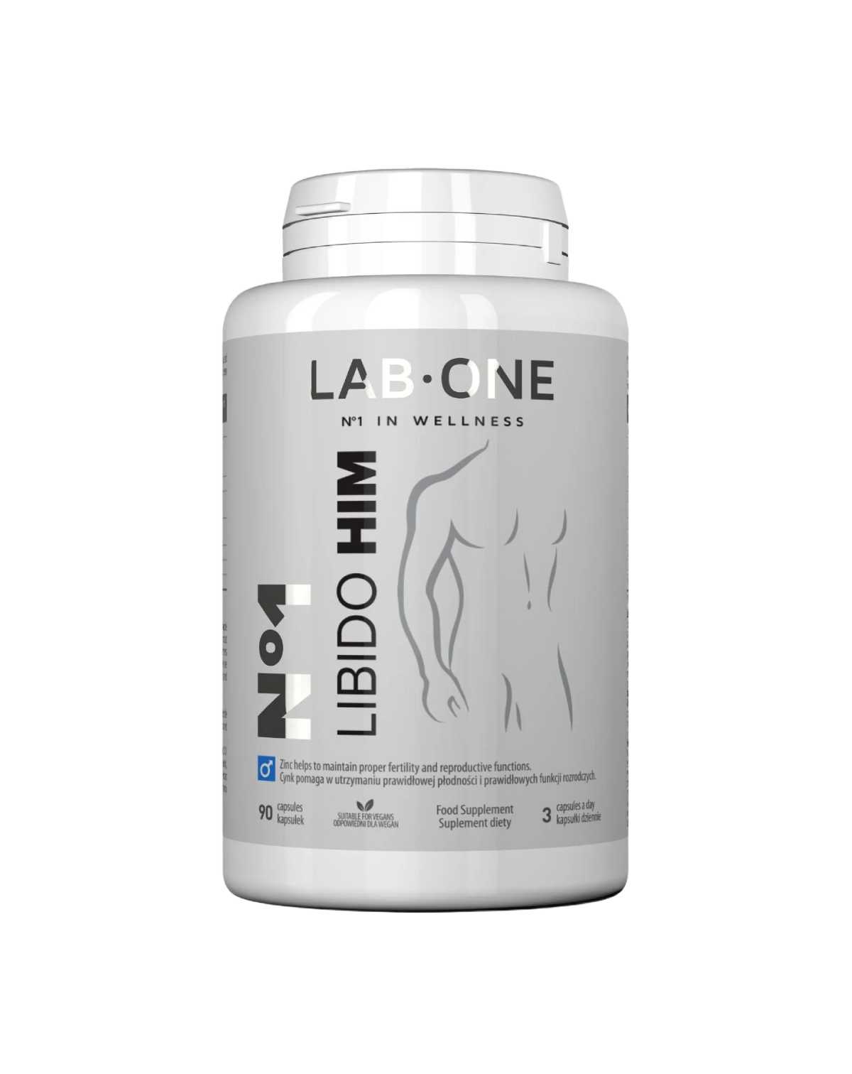 Lab One N°1 Libido Him L-Arginin ženšen na potenci erekce 90 kapslí