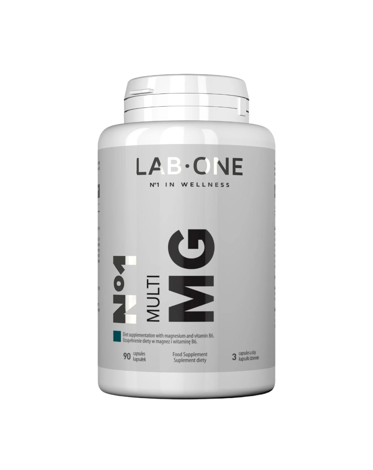 LAB ONE MULTI MG Natural Vegan Magnesium Vit B6 Zdravé zuby a kosti 90ks