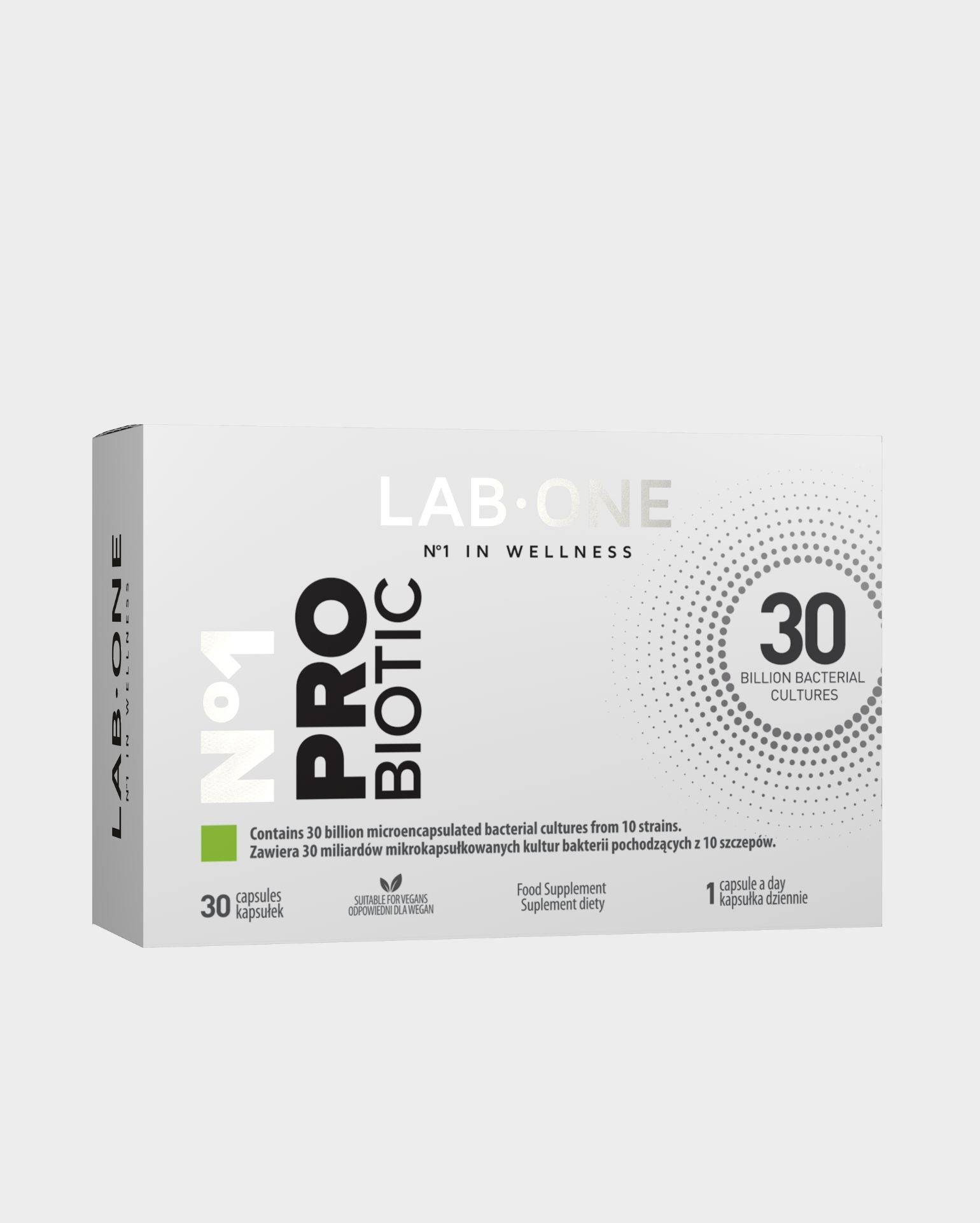 LAB ONE PRIOBIOTIC Probiotic 30 kapslí Trávení 10 kmenů