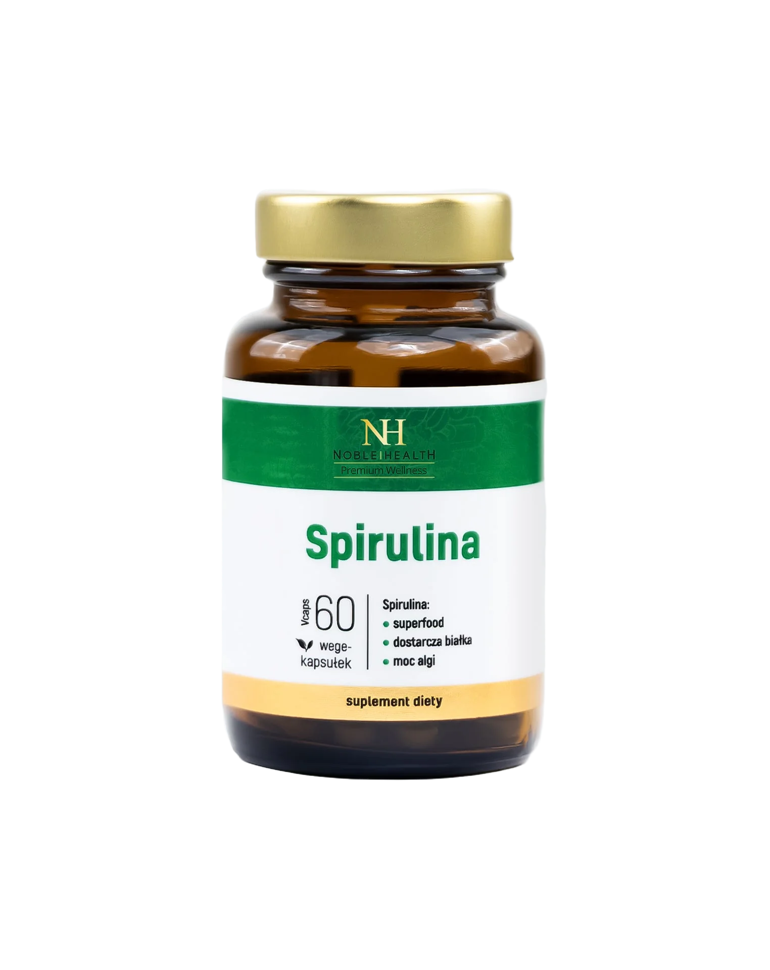 Spirulina Noble Health Detoxikační mořské řasy 60 kapslí