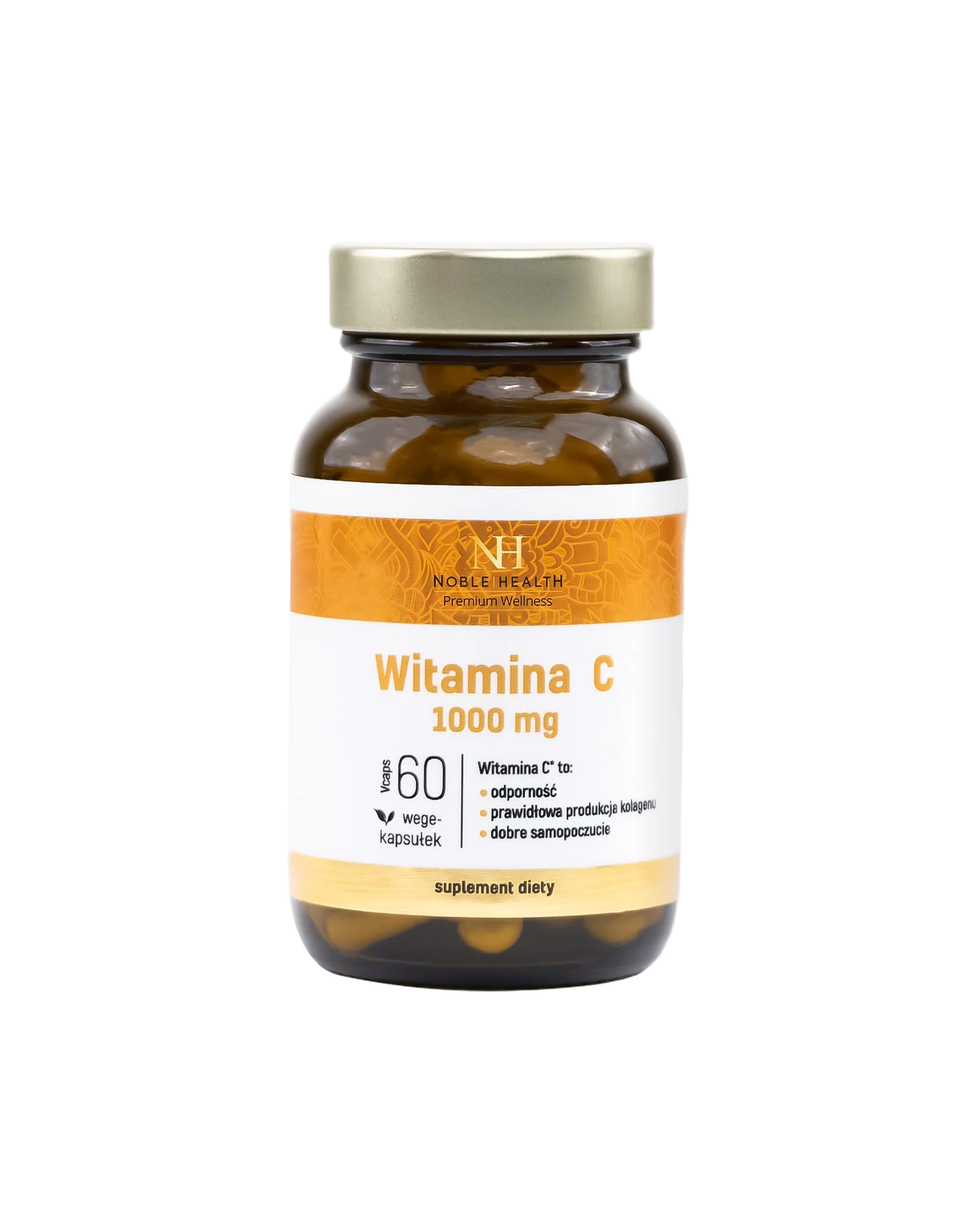Vitamin C Noble Health Vegan kyselina L-askorbová 1000 mg 60 kapslí